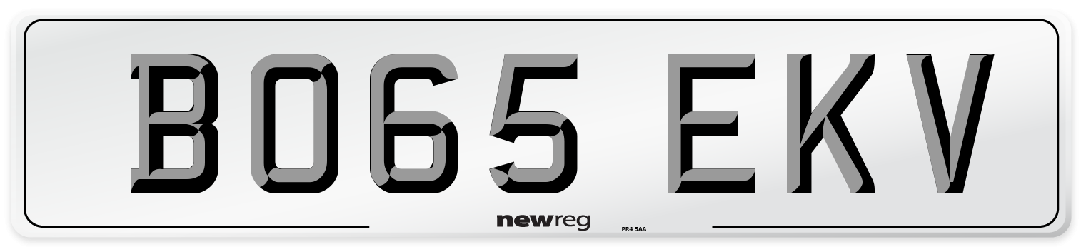 BO65 EKV Number Plate from New Reg